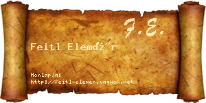 Feitl Elemér névjegykártya